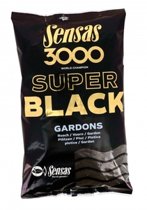 Прикормка Sensas 3000 Super BLACK Gardons 1кг, фото 1