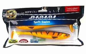 Виброхвосты LJ 3D Series BASARA SOFT SWIM 7,5in (19,05)/PG08 2шт., фото 4
