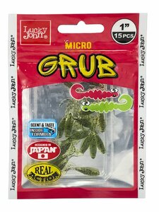 Твистеры съедобные искусственные LJ Pro Series MICRO GRUB 1,0in (02,50)/PA01 15шт., фото 4