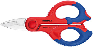 Ножницы электрика, микронасечки, 155 мм, нерж, 2-комп ручки, SB KNIPEX KN-9505155SB, фото 1