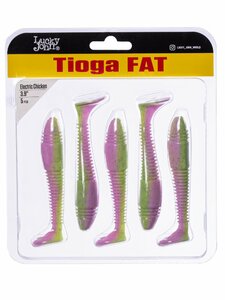 Виброхвосты съедоб. искусст. LJ Pro Series TIOGA FAT 3.9in (10.00)/T92 5шт., фото 4
