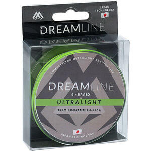 Плетеный шнур Mikado DREAMLINE Ultralight 0.035 fluo green (150 м) 2,53 кг., фото 1