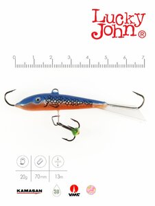 Балансир Lucky John FIN 5 + тр. 70мм/45H блистер, фото 3