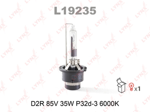 Лампа газоразрядная LYNXauto L19235. Для: D2R 12V 35W P32d-3 6000K, фото 2
