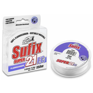 Леска SUFIX Super 21 Fluorocarbon прозрачная 30 м 0,28 мм 6,5 кг, фото 2