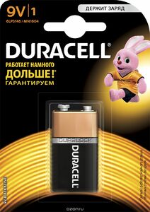 Батарейка "Крона" Duracell, фото 1