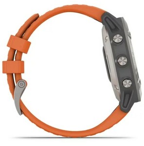 Умные часы Garmin Fenix 6 Sapphire титановый с оранжевым ремешком, фото 4