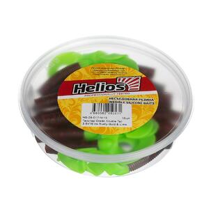 Твистер несъедоб. Credo Double Tail 3,54"/9 см Rusty Gold & Lime 15шт. (HS-28-017-N-15) Helios, фото 3
