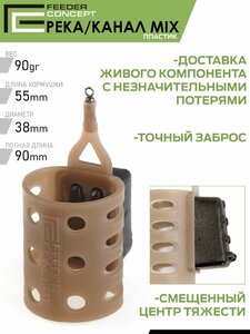 Кормушки фидер. FC M6 пласт. РЕКА/КАНАЛ 6шт. набор (короб. верс.), фото 7
