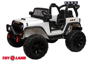 Детский электромобиль Джип ToyLand Jeep 12V 4х4 JC666 Белый, фото 1