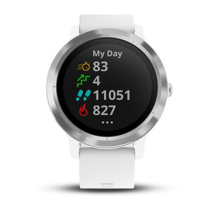 Garmin Vivoactive 3 серебристые с белым ремешком, фото 4