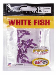 Слаги съедобные искусственные LJ Pro Series WHITE FISH 0,8in (02.00)/S13 20шт., фото 4