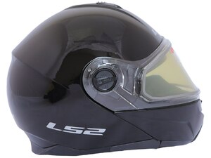 Мотошлем FF325 STROBE SNOW Solid LS2 (черный глянцевый, L), фото 9