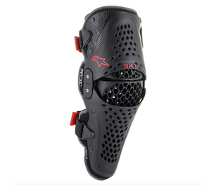 Мотозащита колена ALPINESTARS SX-1 v2 KNEE PROTECTOR (черно-красный, 13, S/M), фото 1