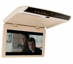 Автомобильный потолочный монитор 17.3" со встроенным Full HD медиаплеером ERGO ER173FH (бежевый), фото 1