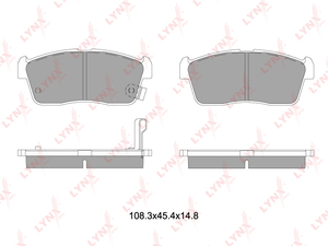 Колодки тормозные передние LYNXauto BD-7551. Для DAIHATSU Дайхатсу SiRio(Рио)n 1.0-1.3 05>/YRV 1.3 02>, SUZUKI Сузуки Carry 1.3 99>, фото 1