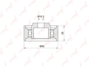 Ролик направляющий / ГРМ LYNXauto PB-3009. Для: HYUNDAI Accent(X3/MC) 1.5-1.6 94-10 / Elantra(XD) 1.6 00-06 / Getz 1.4-1.6 02-09 / Matrix 1.6 01-10, KIA Cerato/Spectra(LD) 1.6 04> / Rio II 1.4-1.6 05>, фото 1