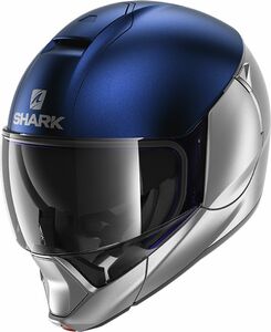 Шлем Shark EVOJET DUAL BLANK Mat Silver/Blue/Silver XS, фото 1