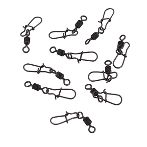 Вертлюг с застежкой Namazu Pro ROLLING RIBBED SWIVEL WITH NICE SNAP, цв. Carbon, р. 4, test-43 кг, к, фото 4