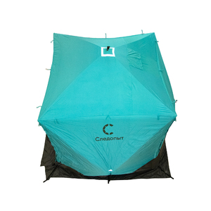 Шатер СЛЕДОПЫТ быстросборный, 2,1х2,1 м, h-2,05 м, S по полу 4,4 кв.м, цв. WATERFALL, фото 4