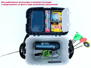 Ящик рыболовный зимний Salmo 2-х ярус. пласт. с карманами 33.5х23.5х39см, фото 10