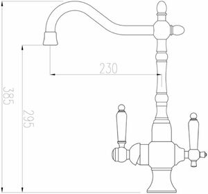 Смеситель для кухни ZORG Sanitary (ZR 336 YF-50 SATIN) сатин, фото 2