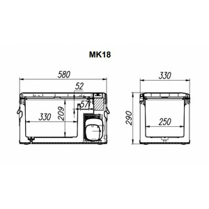 Компрессорный холодильник Alpicool MK-18, фото 7