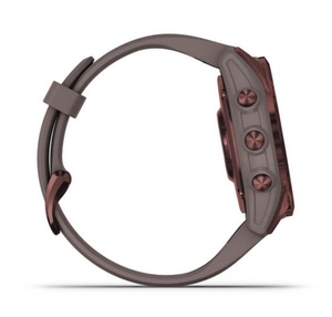 Умные часы Garmin Fenix 7s Sapphire Solar титановый темно-бронзовый с сланцево-серым силиконом, фото 11