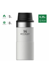 Белая термокружка STANLEY Classic 0,35L One hand 2.0 10-06440-016, фото 1