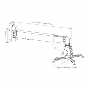 Кронштейн для проекторов ARM MEDIA PROJECTOR-3 BLACK, фото 2