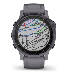 Garmin Fenix 6s Pro Solar аметистовый с темно-серым ремешком, фото 5