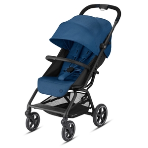 Коляска прогулочная Cybex Eezy S+ 2 BLK Navy Blue с дождевиком и бампером, фото 1