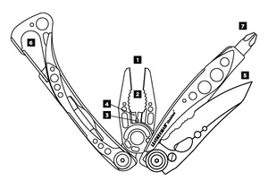 Мультитул Leatherman Skeletool Damascus (Скелетул Дамаск), фото 3