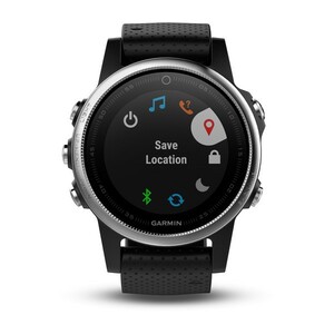 Garmin Fenix 5s серебристые с черным ремешком, фото 2