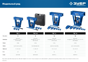 Гидравлический ручной трубогиб ЗУБР Профессионал ТВГ-12, 12т, фото 8