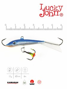 Балансир Lucky John FIN 4 + тр. 60мм/15H блистер, фото 3