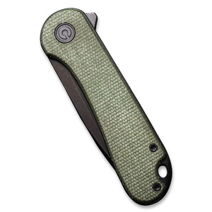 Складной нож CIVIVI Elementum D2 Steel Black Stonewashed Handle Green Micarta, фото 5