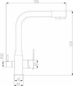 Смеситель для кухни ZORG Steel Hammer (SH 805 SATIN) сатин, фото 2