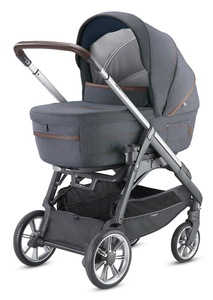 Коляска Inglesina Aptica System Duo 2 в 1 на шасси Aptica Graphite Coffee, Tailor Denim, фото 3