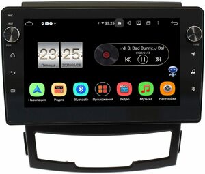 Штатная магнитола SsangYong Actyon II 2010-2013 LeTrun BPX409-9184 на Android 10 (4/32, DSP, IPS, с голосовым ассистентом, с крутилками), фото 1