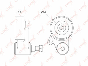Ролик натяжной / ГРМ LYNXauto PT-1038. Для: MITSUBISHI Outlander/Airtrek II 3.0 06-12 / Pajero Sport II 3.0 08>, фото 1