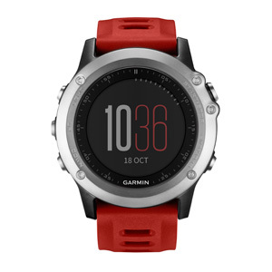 Garmin Fenix 3 Серебристые с красным ремешком, фото 1