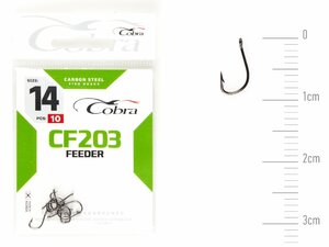 Крючки Cobra FEEDER SPECIALIST сер. CF203 разм. 014 10шт., фото 2