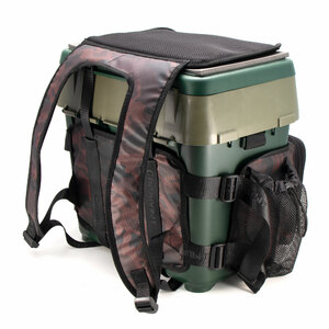 Сумка-рюкзак СЛЕДОПЫТ для зимнего ящика универ., 3 кармана, цв. КМФ бордовый, фото 5