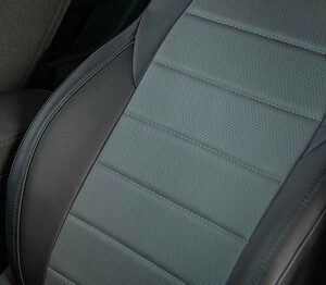 Чехлы из экокожи Seintex для Ford Focus III Ambiente\Trend 2011-2018 (серо-черные, 86892), фото 2