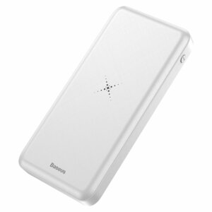 Повербанк с беспроводной зарядкой Baseus M36 Wireless Charger Powerbank 10000mAh white, фото 5