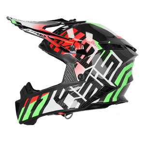 Шлем Acerbis STEEL CARBON 22-06 Green/Red глянцевый XL, фото 5