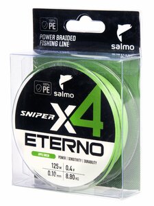 Шнур плетёный Salmo Sniper х4 ETERNO BRAID Apple Green 125/010, фото 2