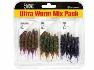 Слаги съедобные искусственные LJ Pro Series ULTRA WORM 2,0in (05.00)/MIX1 30шт., фото 2
