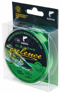 Леска моно. Salmo Diamond EXELENCE FLUORO COATED Green 100/028, фото 2